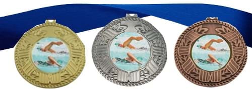 GMM7150 Swimming Medals with Free Ribbons